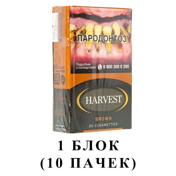 Сигареты Harvest - Brown King Size (блок 10 пачек) купить в Перми