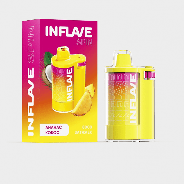 INFLAVE SPIN - Ананас Кокос (8000 затяжек) купить в Перми