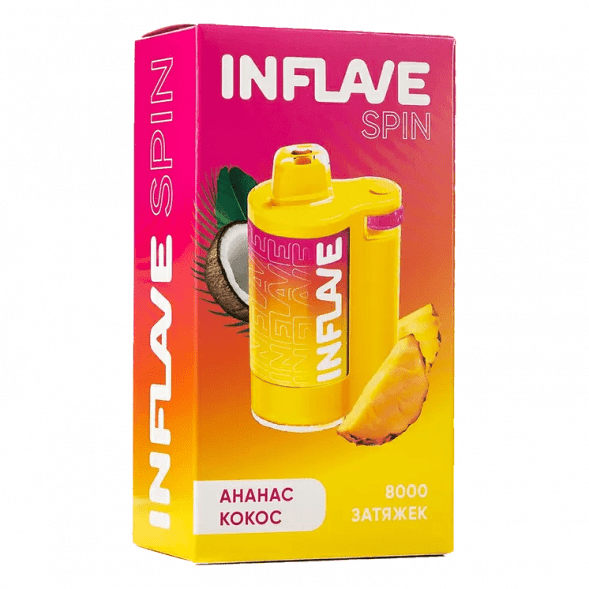 INFLAVE SPIN - Ананас Кокос (8000 затяжек) купить в Перми