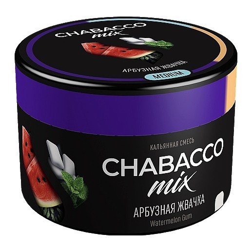 Смесь Chabacco MIX MEDIUM - Watermelon Gum (Арбузная Жвачка, 40 грамм) купить в Перми