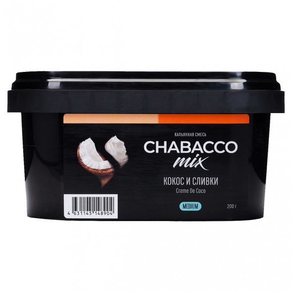 Смесь Chabacco MIX MEDIUM - Creme de Coco (Кокос и Сливки, 200 грамм) купить в Перми
