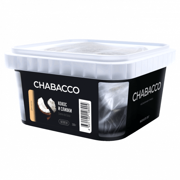 Смесь Chabacco MIX MEDIUM - Creme de Coco (Кокос и Сливки, 200 грамм) купить в Перми