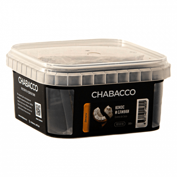 Смесь Chabacco MIX MEDIUM - Creme de Coco (Кокос и Сливки, 200 грамм) купить в Перми