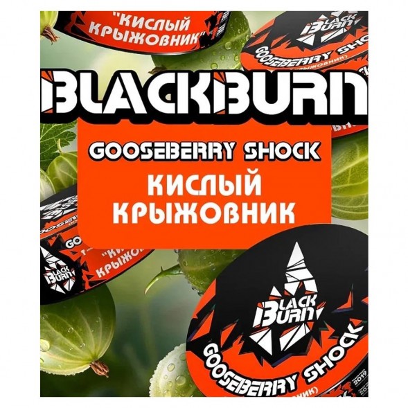 Табак BlackBurn - Gooseberry Shock (Кислый Крыжовник, 100 грамм) купить в Перми