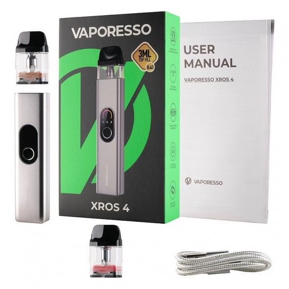 Электронная сигарета Vaporesso XROS 4 - Silver (Серебряная) купить в Перми