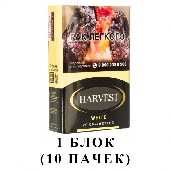 Сигареты Harvest - White King Size (блок 10 пачек) купить в Перми