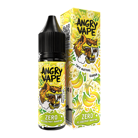 Жидкость Angry Vape Zero - Тигр Матрац (Банан, 30 мл, без никотина) купить в Перми