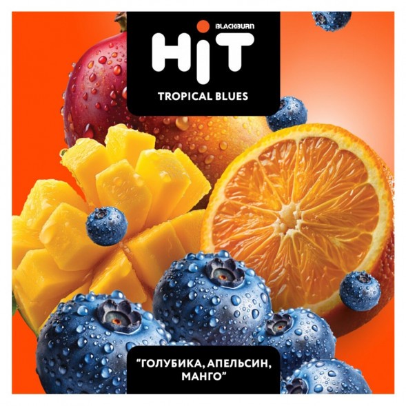 Табак BlackBurn HiT - Tropical Blues (Голубика, Апельсин, Манго, 30 грамм) купить в Перми