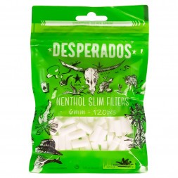 Фильтры для самокруток Desperado - Menthol Slim (120 штук, 15х6 мм)