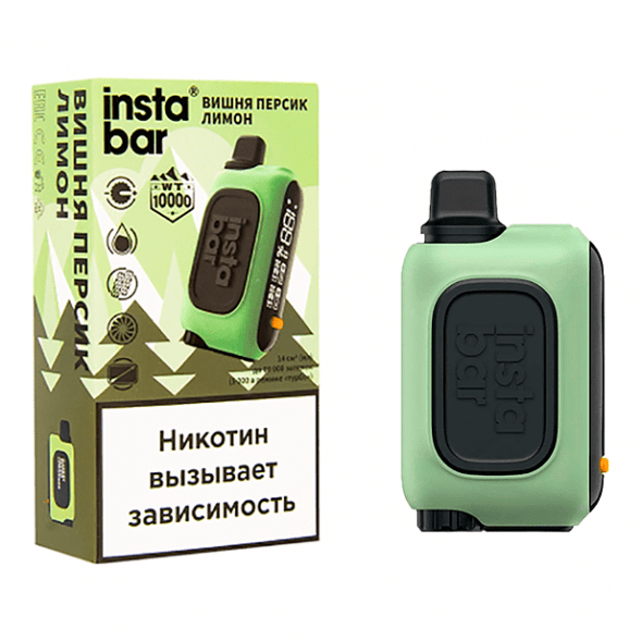 PLONQ INSTABAR WT - Вишня Персик Лимон (Cherry Peach Lemon, 10000 затяжек) купить в Перми