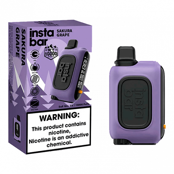 PLONQ INSTABAR WT - Сакура Виноград (Sakura Grape, 10000 затяжек) купить в Перми