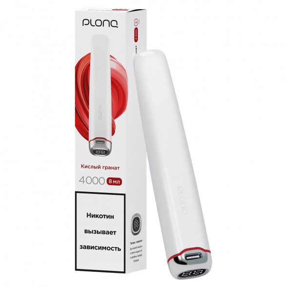 PLONQ PLUS PRO - Кислый Гранат (Sour Pomegranate, 4000 затяжек) купить в Перми