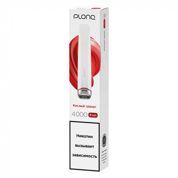 PLONQ PLUS PRO - Кислый Гранат (Sour Pomegranate, 4000 затяжек) купить в Перми