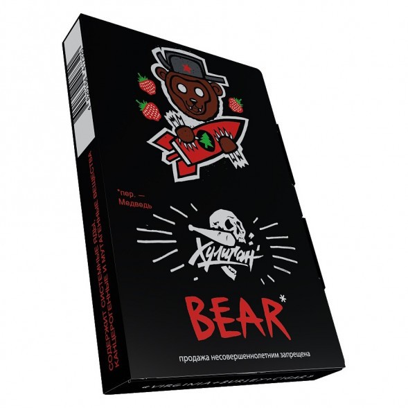 Табак Хулиган - BEAR (Клубника с Ёлкой, 25 грамм) купить в Перми