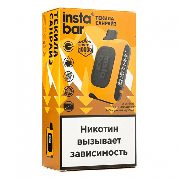 PLONQ INSTABAR WT - Текила Cанрайз (Tequila Sunrise, 10000 затяжек) купить в Перми