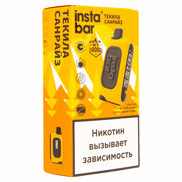 PLONQ INSTABAR WT - Текила Cанрайз (Tequila Sunrise, 10000 затяжек) купить в Перми