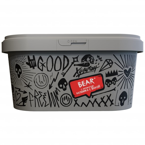 Табак Хулиган - BEAR (Клубника с Ёлкой, 200 грамм) купить в Перми