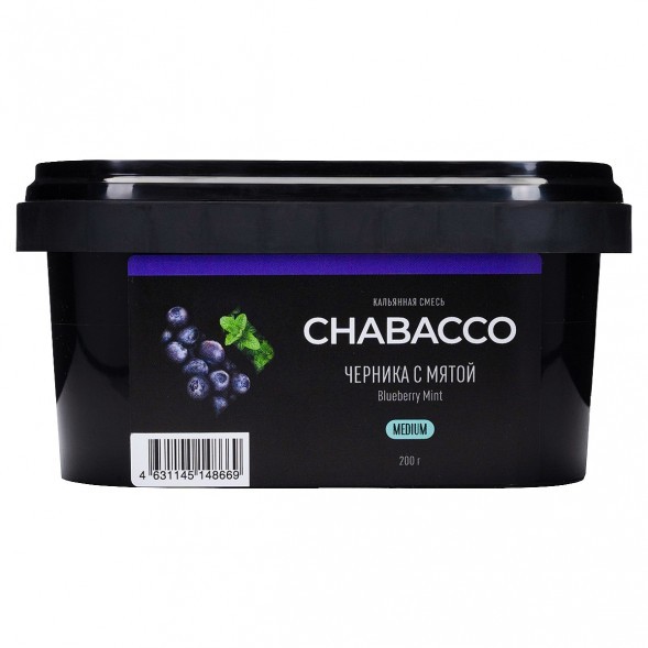 Смесь Chabacco MEDIUM - Blueberry Mint (Черника с Мятой, 200 грамм) купить в Перми