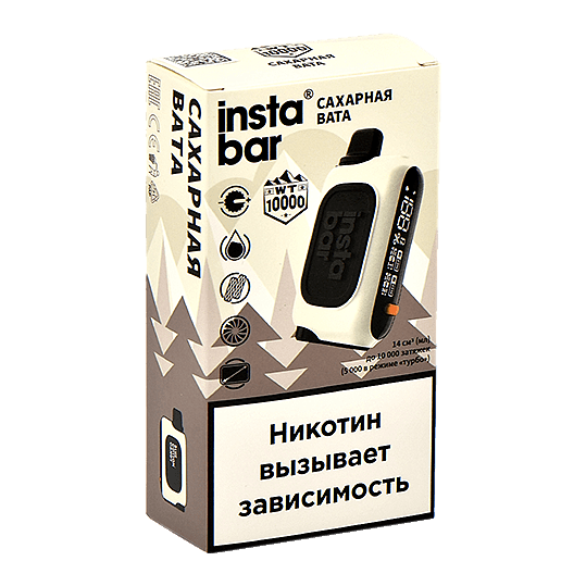 PLONQ INSTABAR WT - Сахарная Вата (Blue Cotton Candy, 10000 затяжек) купить в Перми