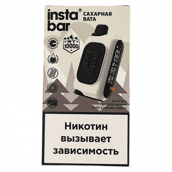 PLONQ INSTABAR WT - Сахарная Вата (Blue Cotton Candy, 10000 затяжек) купить в Перми
