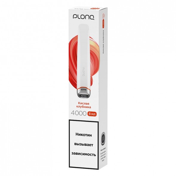 PLONQ PLUS PRO - Кислая Клубника (Sour Strawberry, 4000 затяжек) купить в Перми