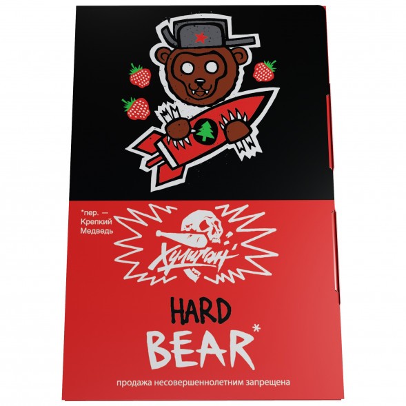 Табак Хулиган Hard - BEAR (Клубника с Ёлкой, 25 грамм) купить в Перми