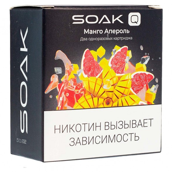 Картридж SOAK Q - Манго Апероль (1500 затяжек х 2 шт.) купить в Перми