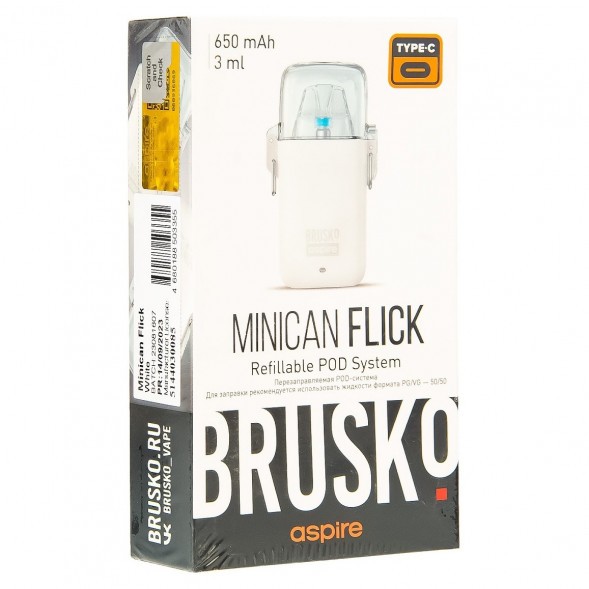 Электронная сигарета Brusko - Minican Flick (Белый) купить в Перми