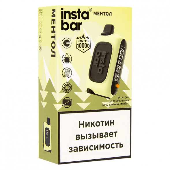 PLONQ INSTABAR WT - Ментол (Chill Menthol, 10000 затяжек) купить в Перми