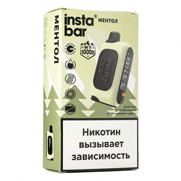 PLONQ INSTABAR WT - Ментол (Chill Menthol, 10000 затяжек) купить в Перми