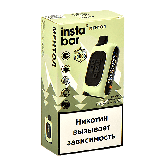 PLONQ INSTABAR WT - Ментол (Chill Menthol, 10000 затяжек) купить в Перми