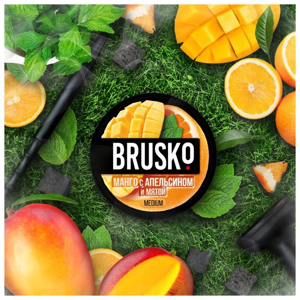 Смесь Brusko Medium - Манго с Апельсином и Мятой (50 грамм) купить в Перми