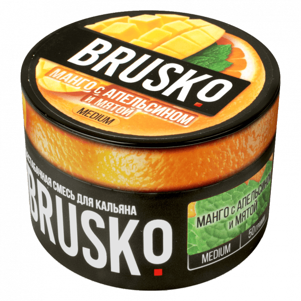 Смесь Brusko Medium - Манго с Апельсином и Мятой (50 грамм) купить в Перми