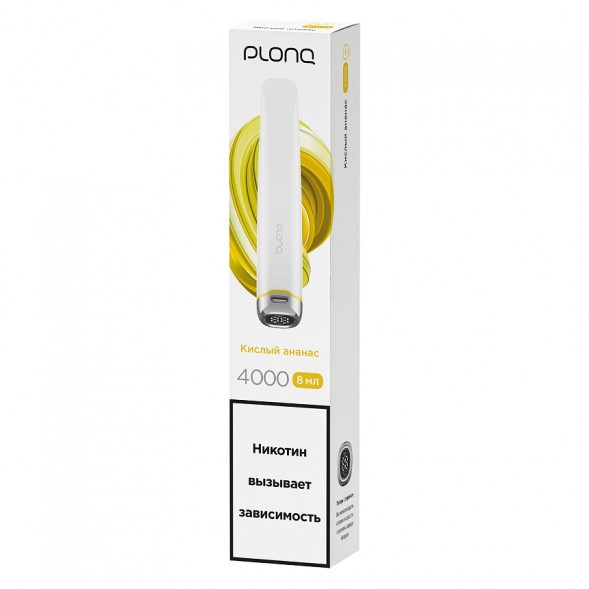 PLONQ PLUS PRO - Кислый Ананас (Sour Pineapple, 4000 затяжек) купить в Перми
