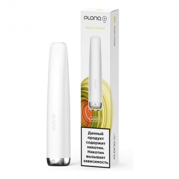 PLONQ PLUS PRO - Яблоко Персик (Apple Peach, 4000 затяжек) купить в Перми