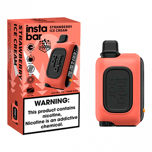 PLONQ INSTABAR WT - Клубничное Мороженое (Strawberry Ice Cream, 10000 затяжек) купить в Перми