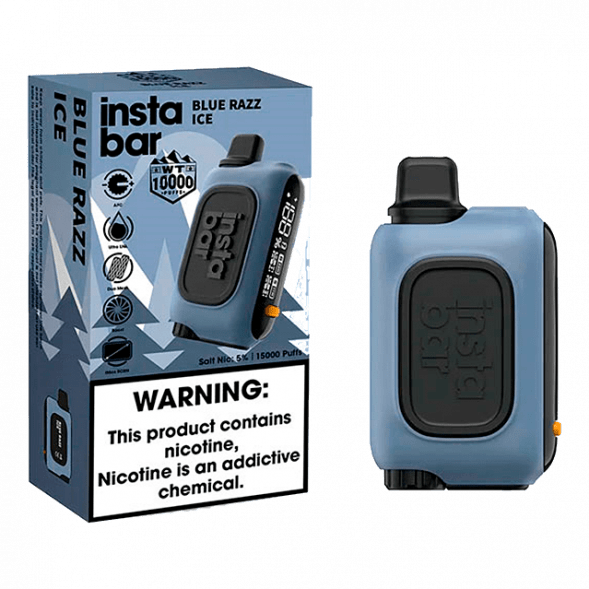 PLONQ INSTABAR WT - Голубая Малина (Blue Razz Ice, 10000 затяжек) купить в Перми