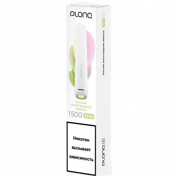 PLONQ PLUS - Кислая Виноградная Жвачка (1500 затяжек) купить в Перми